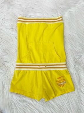 Y2K vintage Pimkie yellow cotton romper